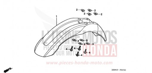 FRONT FENDER XR650R7 de 2007